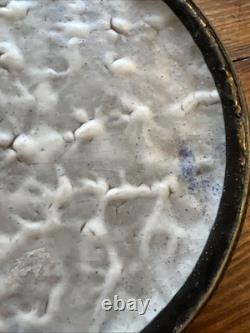 Louis Dage Plate Glazed Ceramic & Bronze Art Deco