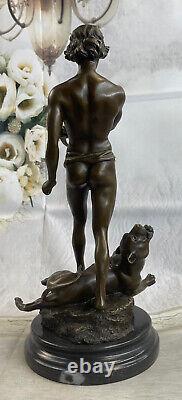 Louis (loys) Bronze Potet Lion Man Art Deco Figurine Mythic Statue