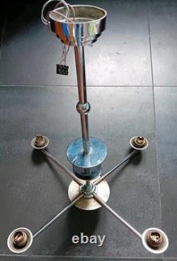 Lustre Art Deco Bauhaus Modernist Silvered Bronze