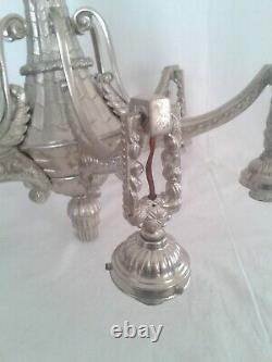 Lustre Art Deco Bronze Nickeled 1925 Without Tulip