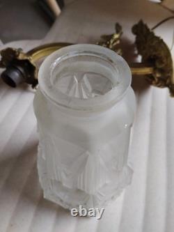 MOUYNET Bronze Gilded Wall Light and Art Deco Tulips 1930