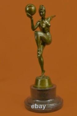 Main Maurice Guiraud-riviere Dancer Bronze Modeled As Art Deco Women