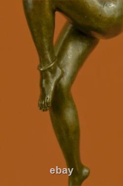 Main Maurice Guiraud-riviere Dancer Bronze Modeled As Art Deco Women