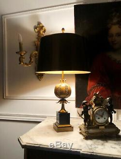 Maison Charles Grenade Lamp In Gilt Bronze From The 70s Brass Lampshade