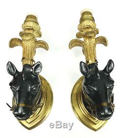 Maison Jansen Pair From Apppliques Of 50 Years Of Bronze Horse Head