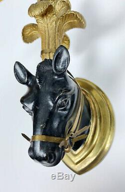 Maison Jansen Pair From Apppliques Of 50 Years Of Bronze Horse Head