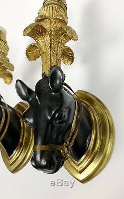 Maison Jansen Pair From Apppliques Of 50 Years Of Bronze Horse Head