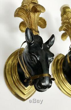 Maison Jansen Pair From Apppliques Of 50 Years Of Bronze Horse Head