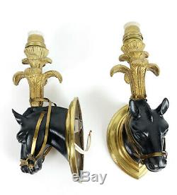 Maison Jansen Pair From Apppliques Of 50 Years Of Bronze Horse Head