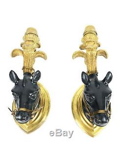 Maison Jansen Pair From Apppliques Of 50 Years Of Bronze Horse Head