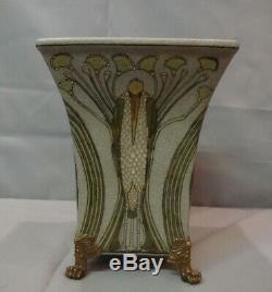 Marabou Bird Vase Style Art Deco Art Nouveau Porcelain Bronze