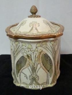 Marabout Bird Jewelry Box, Art Deco Style, Art Nouveau Style, Porcelain Ceramic
