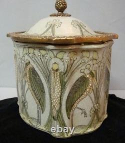 Marabout Bird Jewelry Box, Art Deco Style, Art Nouveau Style, Porcelain Ceramic