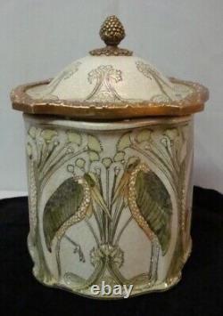 Marabout Bird Jewelry Box Art Deco Style Art Nouveau Style Porcelain Ceramic