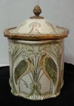 Marabout Bird Jewelry Box, Art Deco Style, Art Nouveau Style, Porcelain Ceramic