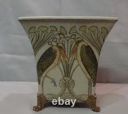 Marabout Bird Vase in Art Deco and Art Nouveau Style Porcelain