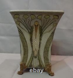 Marabout Bird Vase in Art Deco and Art Nouveau Style Porcelain