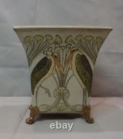 Marabout Bird Vase in Art Deco and Art Nouveau Style Porcelain
