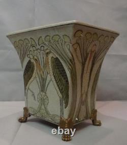 Marabout Bird Vase in Art Deco and Art Nouveau Style Porcelain