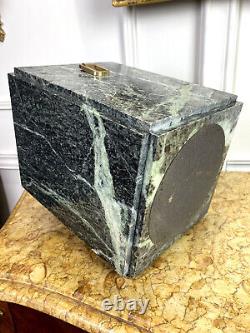 Marble Socle (sea Green) Epoque Art Deco With Bronze Crochets