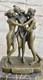 Marbled Bronze Art Sculpture, Art Deco Mythology, The Three Graces, Nude Canova