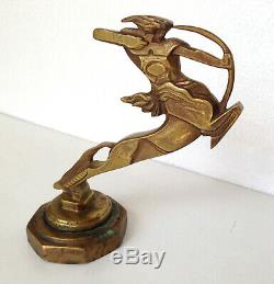 Mascot Signed Bazin Bronze Centaure Radiator Cap Art Deco