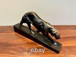 Maurice Prost Panthère bronze sculpture, Susse Frères Art Deco