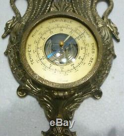 Max Le Verrier Barometer Beautiful Bronze Empire Style Thermometer