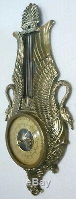 Max Le Verrier Barometer Beautiful Bronze Empire Style Thermometer