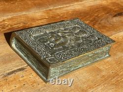Max Le Verrier Signed Bronze Box Art Deco Christ and Apostles 1920