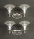 Maynadier/degue Pair Of Double Wall Sconces Art Deco Bronze And Molded-pressed Glass
