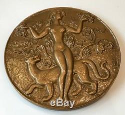 Medaille Bronze By Guiraud 1989 @ @ @ Art Deco Style Wine, Grapes, Vineyard