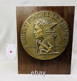 Medals Medal Plaque Barron Sculpture Bronze Art Deco Credit Foncier De France