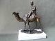 Mehariste Soldier Statue Bronze Dore L. Carven Deco Orient Desert Camel Sculpture