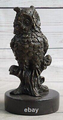 Milo's Art Deco Bronze Owl Statue Collection Hand Fauna Sculpture