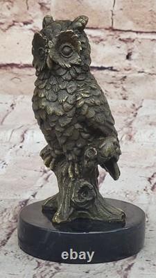 Milos Bronze Owl Sculpture Collector's Item Art Deco Statue Sale