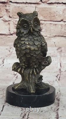 Milos Bronze Owl Sculpture Collector's Item Art Deco Statue Sale
