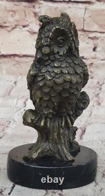 Milos Bronze Owl Sculpture Collector's Item Art Deco Statue Sale