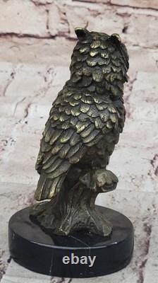 Milos Bronze Owl Sculpture Collector's Item Art Deco Statue Sale