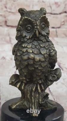 Milos Bronze Owl Sculpture Collector's Item Art Deco Statue Sale