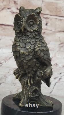 Milos Bronze Owl Sculpture Collector's Item Art Deco Statue Sale