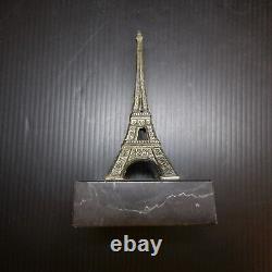 Miniature Sculpture Tower Effel Bronze Marble 1930 Art Deco Paris France N6448