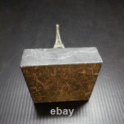 Miniature Sculpture Tower Effel Bronze Marble 1930 Art Deco Paris France N6448