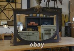 Mirror with wood and bronze ornament Art Deco 1930s