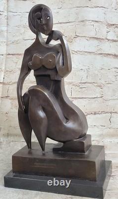 Modern Abstract Art Bronze Sculpture Figurine Nude Woman Art Deco