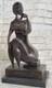 Modern Abstract Art Bronze Sculpture Figurine Nude Woman Art Deco