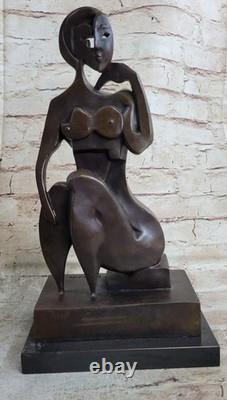 Modern Abstract Art Bronze Sculpture Figurine Nude Woman Art Deco