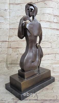 Modern Abstract Art Bronze Sculpture Figurine Nude Woman Art Deco