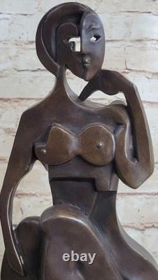 Modern Abstract Art Bronze Sculpture Figurine Nude Woman Art Deco