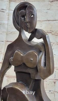 Modern Abstract Art Bronze Sculpture Figurine Nude Woman Art Deco
